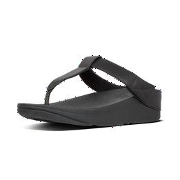 Overview image: FitFlop Mina toe thongs leather